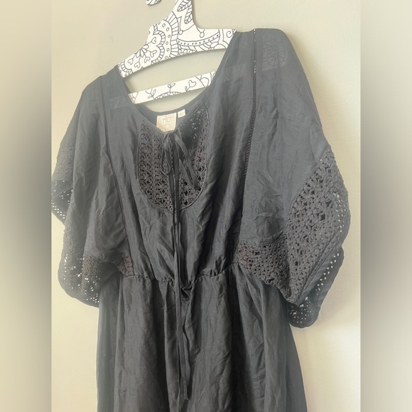 HD in Paris (Anthropologie) Crochet Lace Trim Bohemian Dress/Coverup, Size 12 - Picture 2 of 6